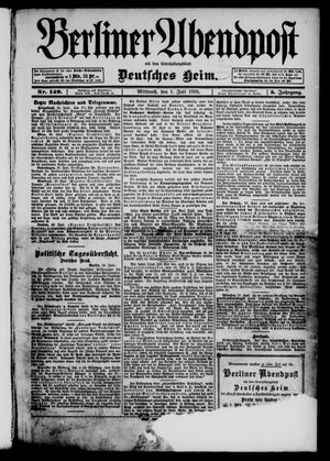 Berliner Abendpost vom 01.07.1891
