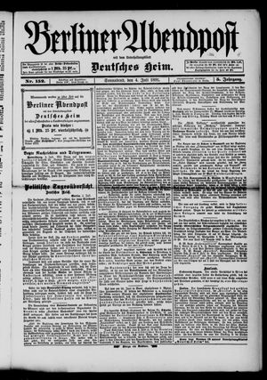 Berliner Abendpost on Jul 4, 1891
