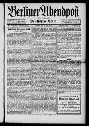 Berliner Abendpost vom 07.07.1891