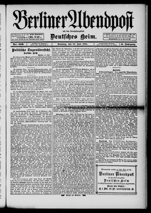 Berliner Abendpost on Jul 12, 1891