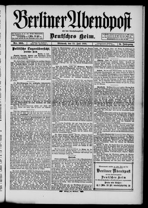 Berliner Abendpost vom 15.07.1891