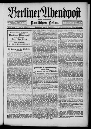Berliner Abendpost vom 18.07.1891