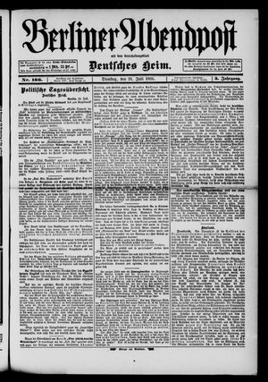 Berliner Abendpost vom 21.07.1891