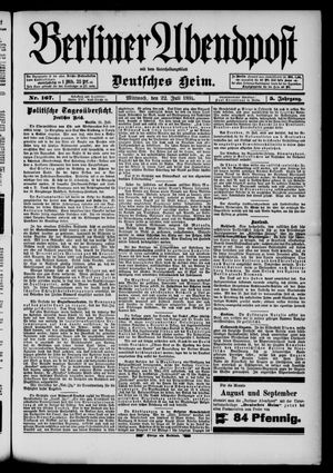 Berliner Abendpost vom 22.07.1891