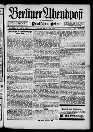 Berliner Abendpost vom 28.07.1891