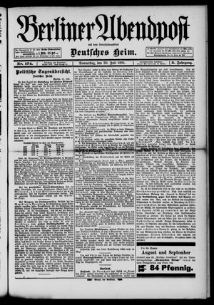 Berliner Abendpost vom 30.07.1891