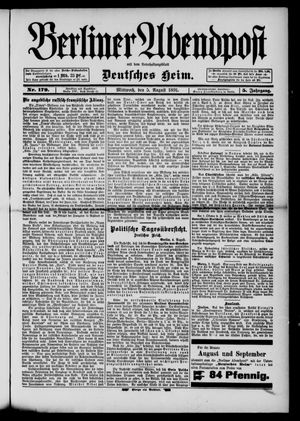 Berliner Abendpost vom 05.08.1891