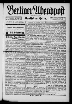 Berliner Abendpost vom 08.08.1891