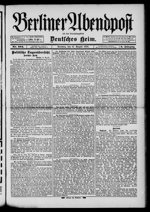 Berliner Abendpost vom 11.08.1891