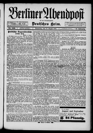 Berliner Abendpost vom 13.08.1891