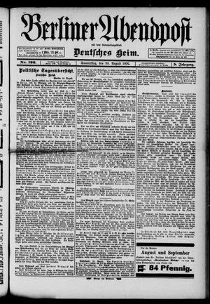 Berliner Abendpost vom 20.08.1891