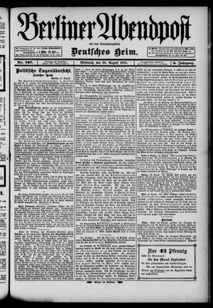 Berliner Abendpost vom 26.08.1891