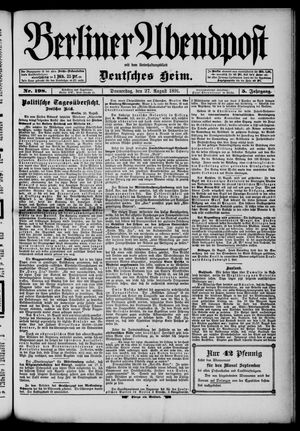 Berliner Abendpost vom 27.08.1891