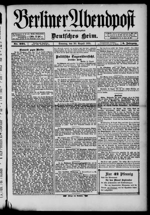 Berliner Abendpost vom 30.08.1891