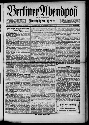 Berliner Abendpost vom 08.09.1891