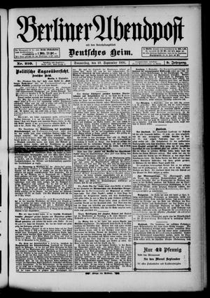 Berliner Abendpost vom 10.09.1891