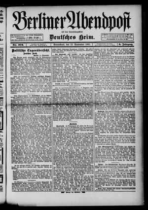 Berliner Abendpost vom 12.09.1891