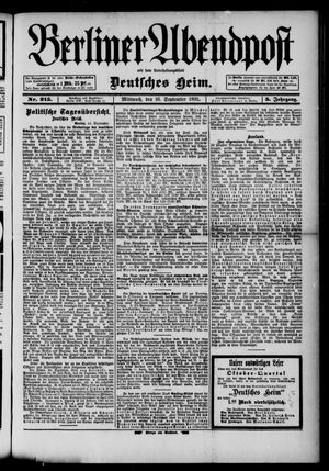 Berliner Abendpost on Sep 16, 1891