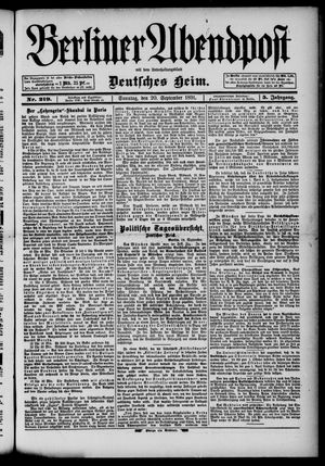 Berliner Abendpost vom 20.09.1891