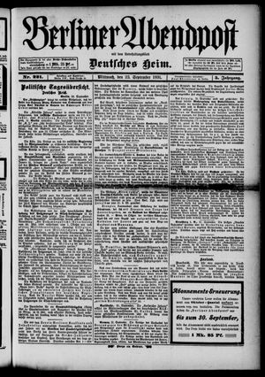 Berliner Abendpost vom 23.09.1891