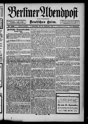 Berliner Abendpost vom 24.09.1891