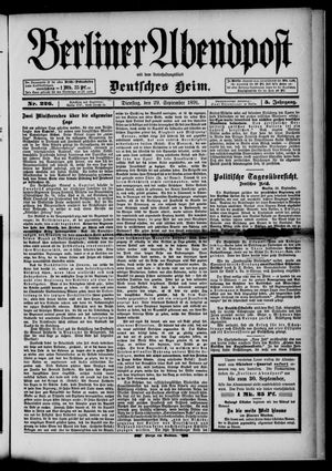 Berliner Abendpost vom 29.09.1891