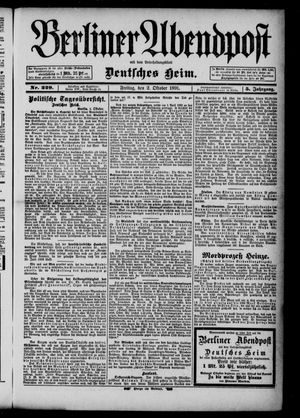 Berliner Abendpost vom 02.10.1891