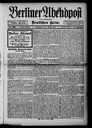 Berliner Abendpost on Oct 3, 1891
