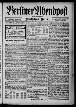 Berliner Abendpost vom 10.10.1891
