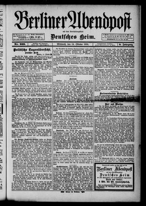 Berliner Abendpost vom 14.10.1891