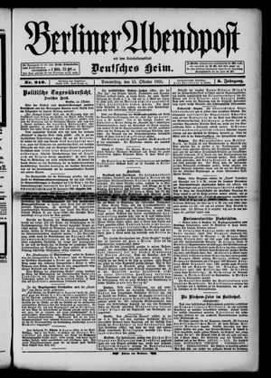 Berliner Abendpost vom 15.10.1891