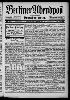 Berliner Abendpost vom 17.10.1891