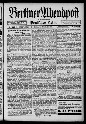 Berliner Abendpost vom 23.10.1891
