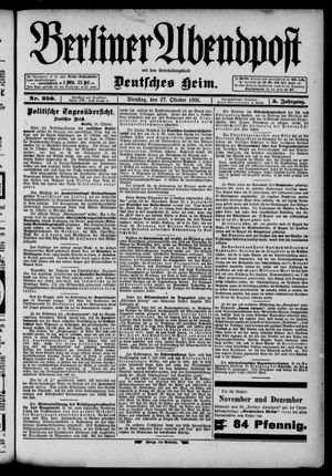 Berliner Abendpost vom 27.10.1891