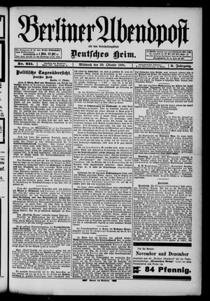 Berliner Abendpost vom 28.10.1891