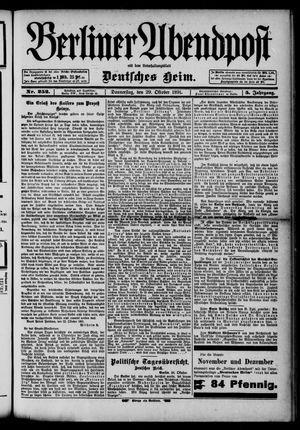 Berliner Abendpost vom 29.10.1891