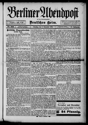 Berliner Abendpost vom 03.11.1891