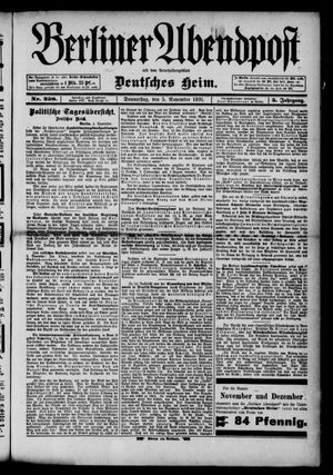 Berliner Abendpost vom 05.11.1891