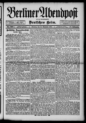 Berliner Abendpost vom 15.11.1891