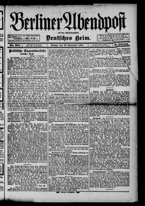 Berliner Abendpost vom 20.11.1891
