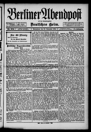 Berliner Abendpost vom 21.11.1891