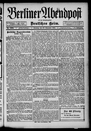 Berliner Abendpost vom 29.11.1891