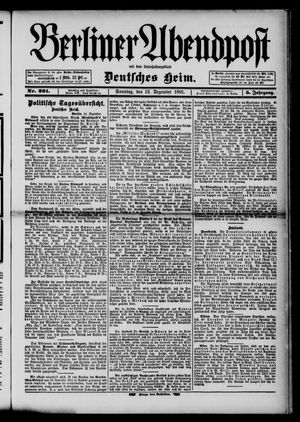 Berliner Abendpost vom 13.12.1891