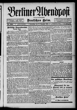 Berliner Abendpost vom 17.12.1891