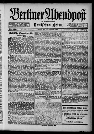 Berliner Abendpost vom 18.12.1891