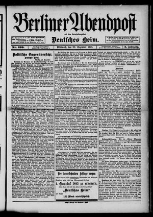 Berliner Abendpost vom 23.12.1891