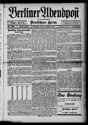 Berliner Abendpost vom 24.12.1891