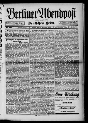 Berliner Abendpost on Dec 25, 1891