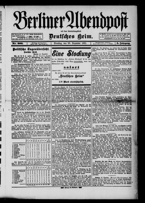 Berliner Abendpost vom 29.12.1891