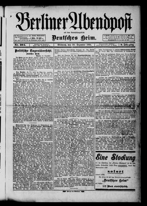 Berliner Abendpost vom 30.12.1891